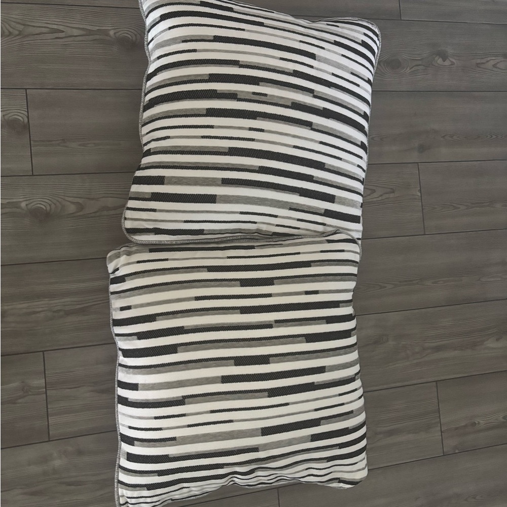 Striped Black and White Throw Pillows